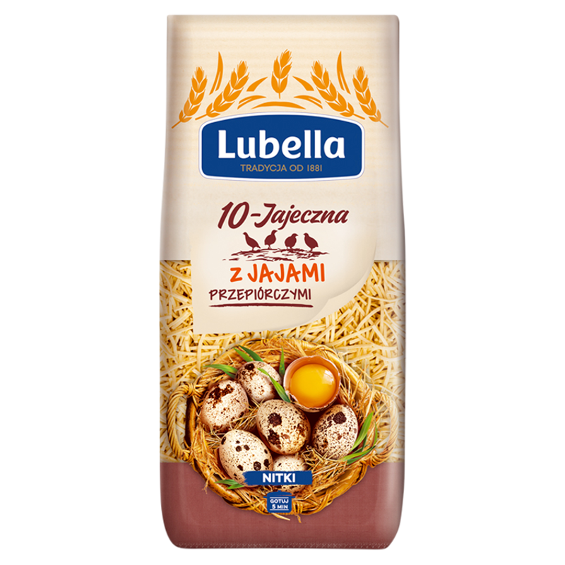 Makaron nitki 10-jajeczny z jajami przepiórczymi
