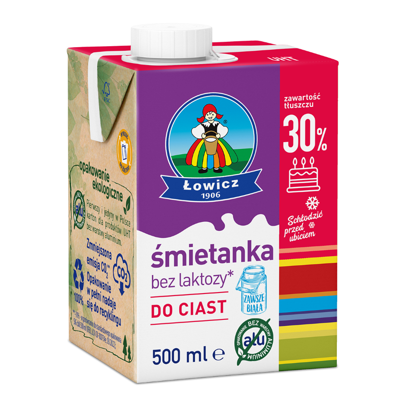 Śmietanka Łowicka UHT 30% bez laktozy