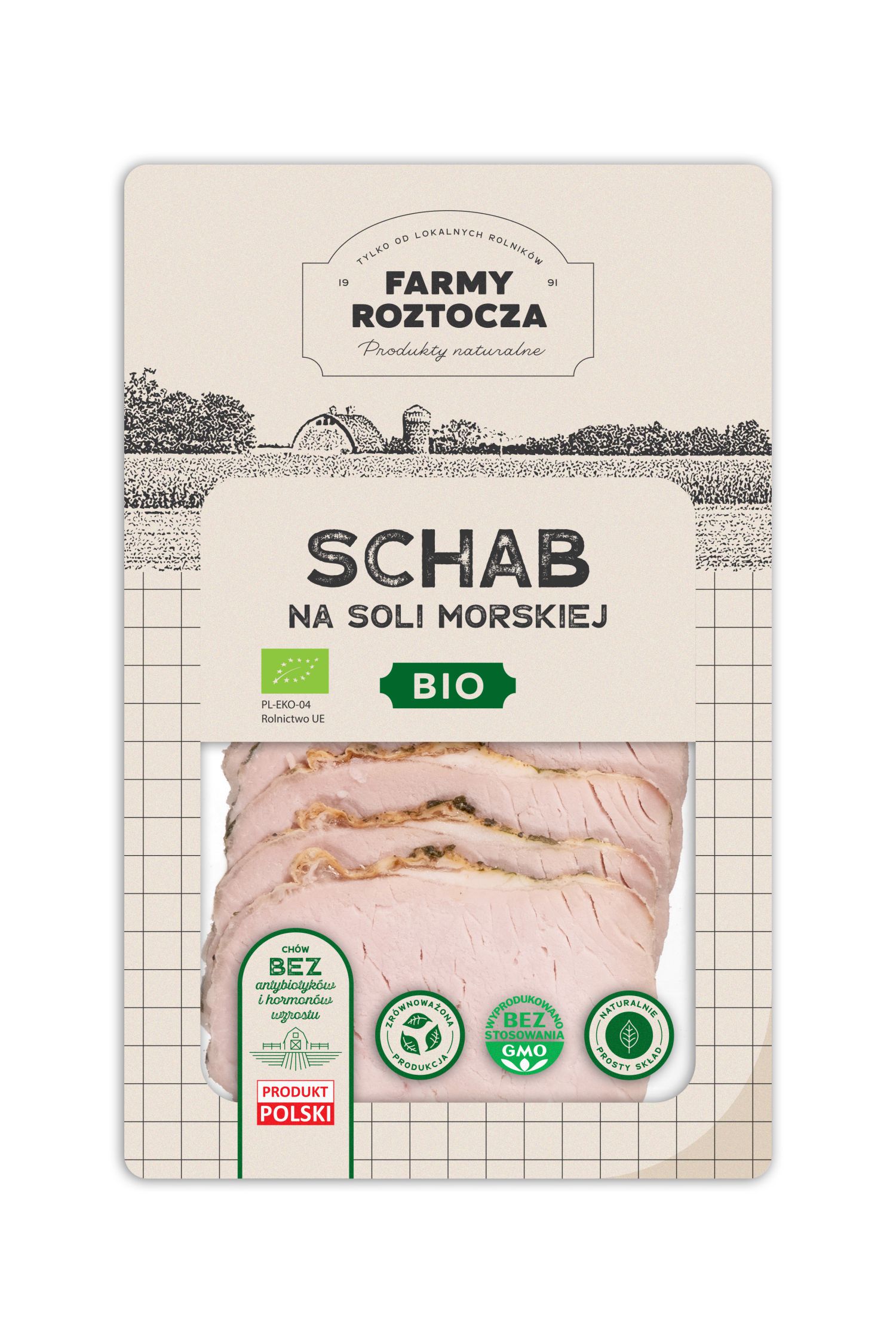 Schab na soli morskiej w plastrach bio