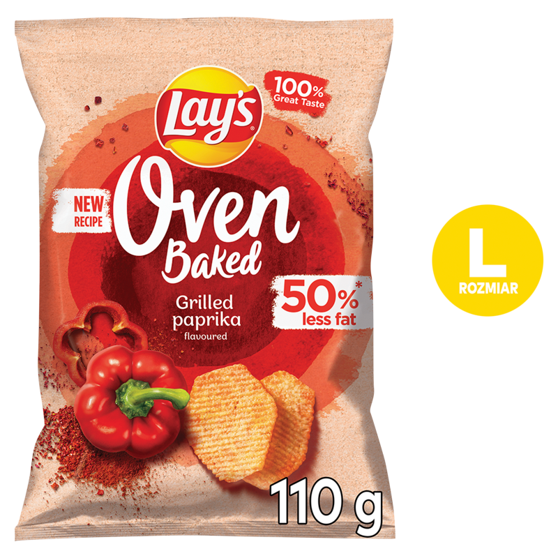 Pieczone formowane chipsy ziemniaczane o smaku grillowanej papryki