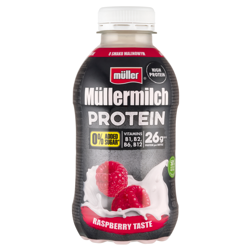 Protein Napój mleczny o smaku malinowym