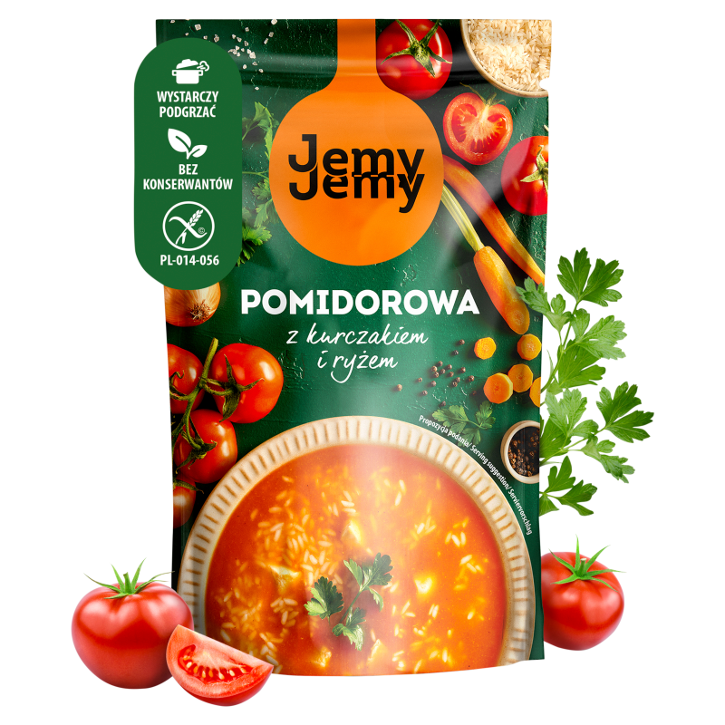 Zupa pomidorowa z kurczakiem i ryżem bezglutenowa