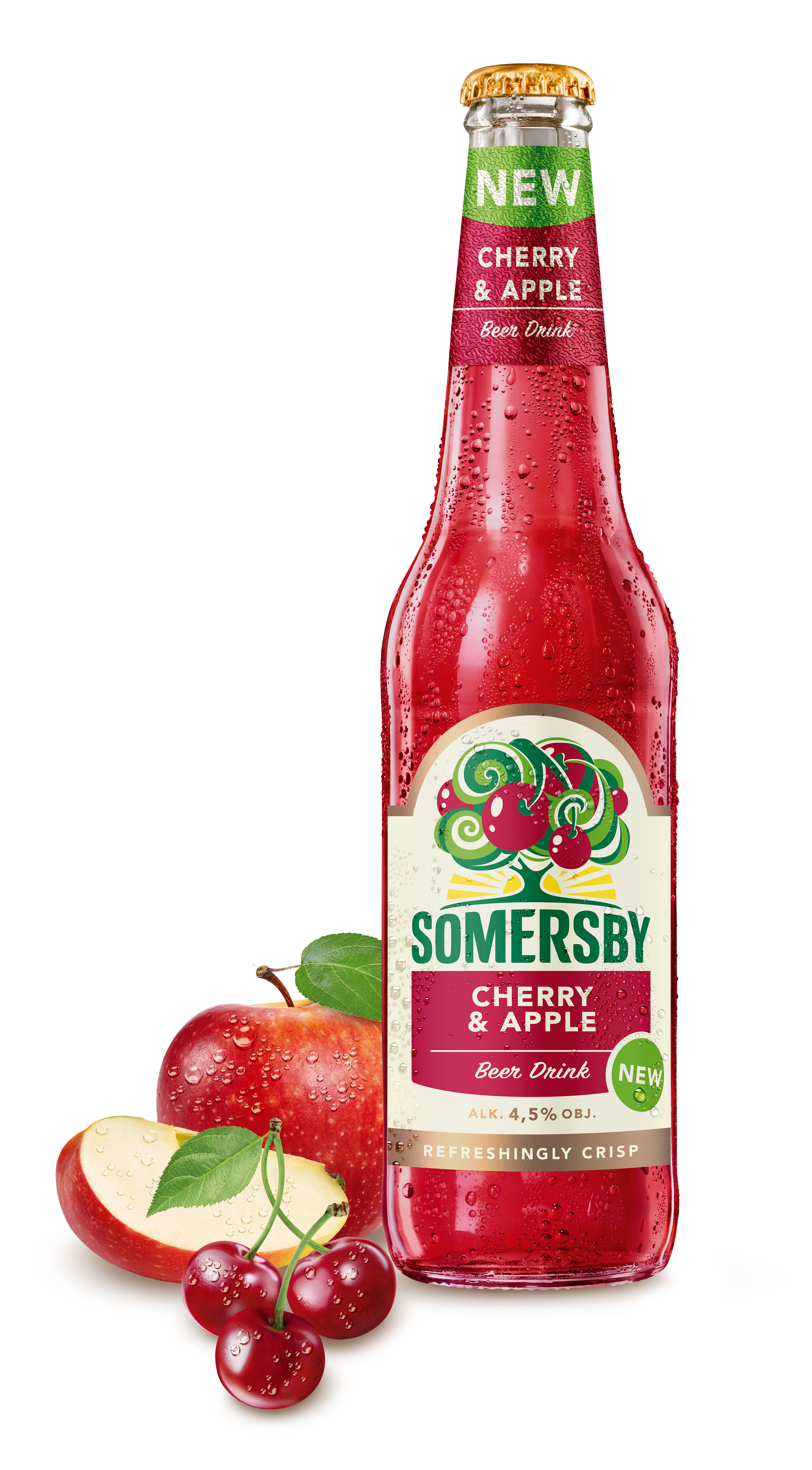 CHERRY & APPLE Napój piwny o smaku wiśni i jabłka (butelka bezzwrotna)