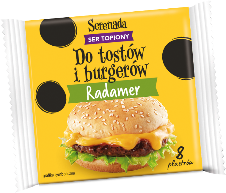 Ser topiony w plastrach do tostów i burgerów Radamer