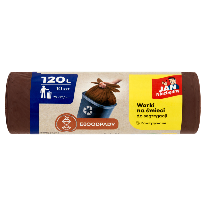 Worki do segregacji 120l 10szt - brązowy