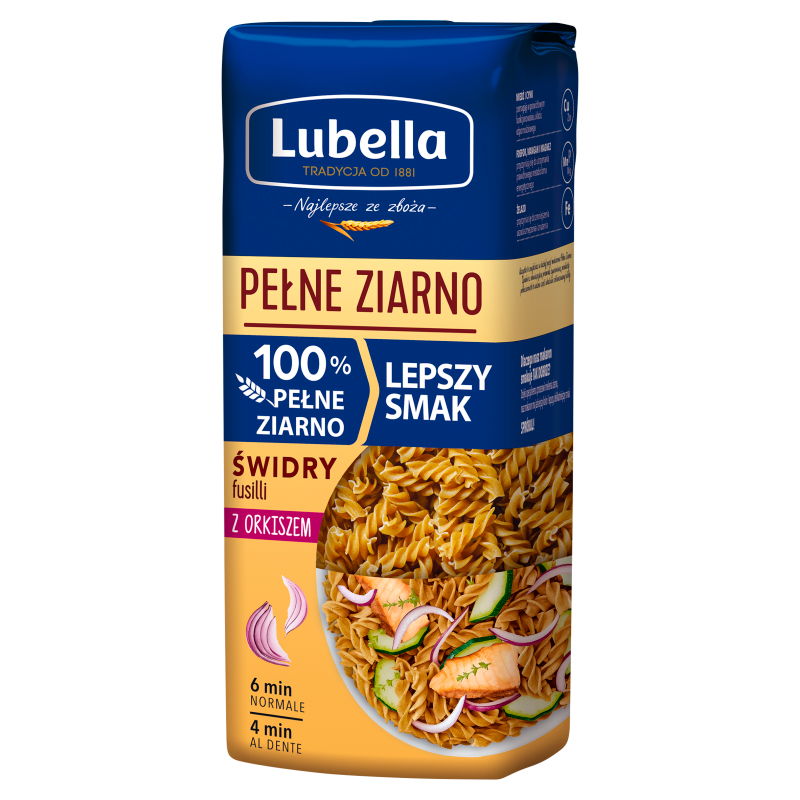 Makaron świdry z orkiszem pełnoziarniste (fusili)