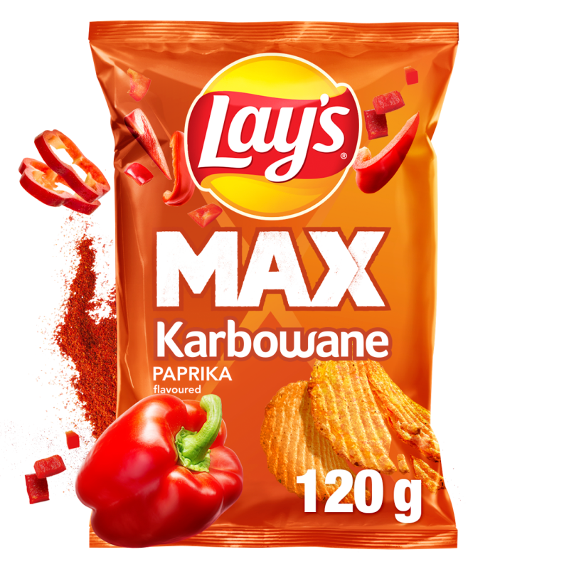 Chipsy ziemniaczane karbowane o smaku papryki
