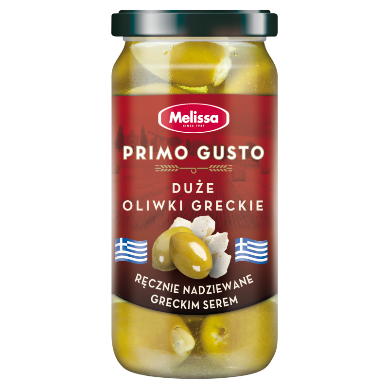 Oliwki zielone nadziewane greckim serem