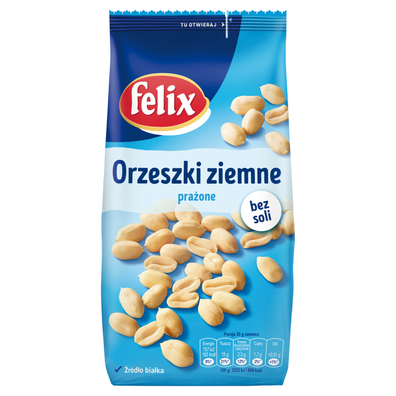 Orzeszki ziemne prażone bez tłuszczu i soli