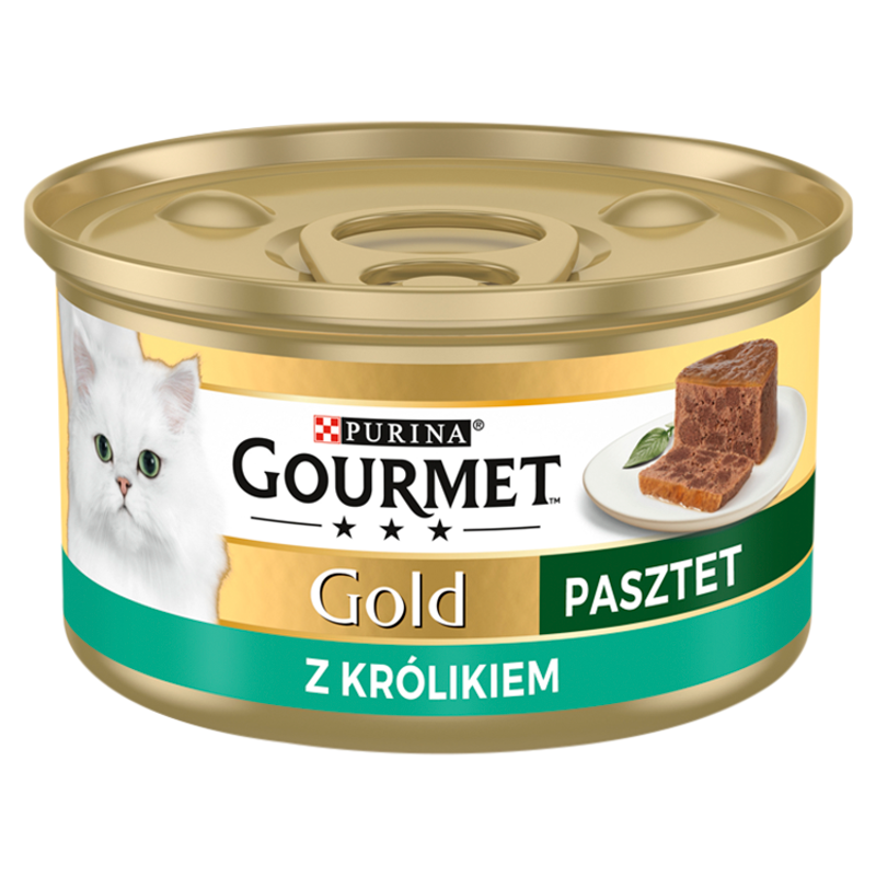 Pokarm dla kotów - kawałki królika w pasztecie (puszka)
