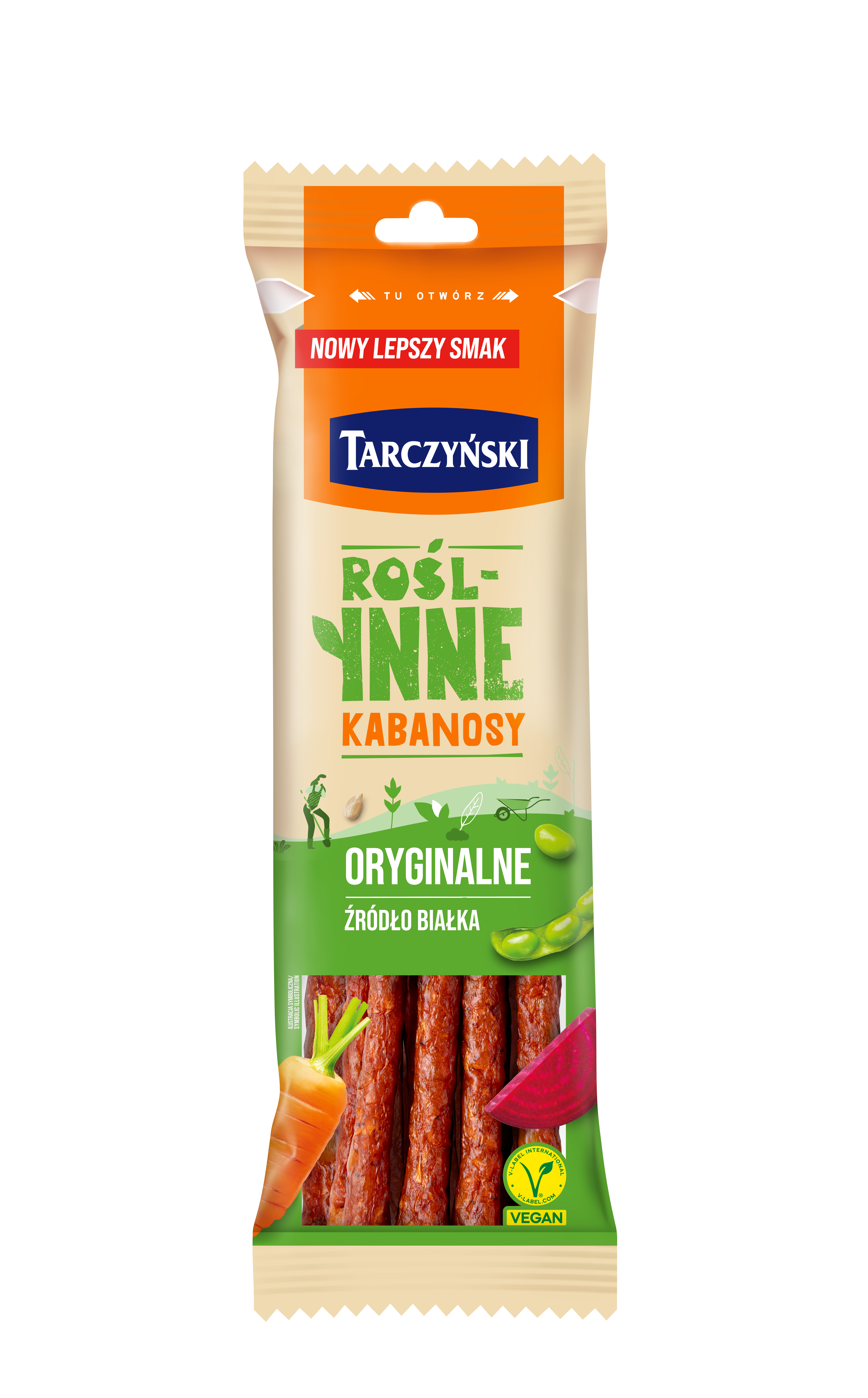 Rośllinne kabanosy