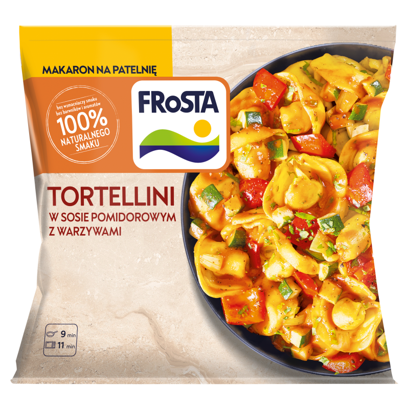 Tortellini w sosie pomidorowym z warzywami