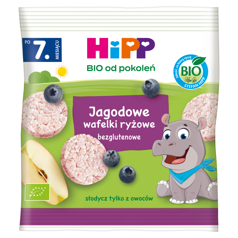 Wafelki ryżowe jagodowe - po 7 miesiącu