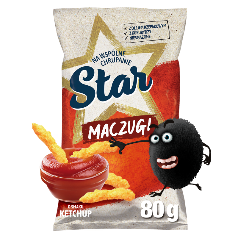 Chrupki kukurydziane o smaku ketchupowym