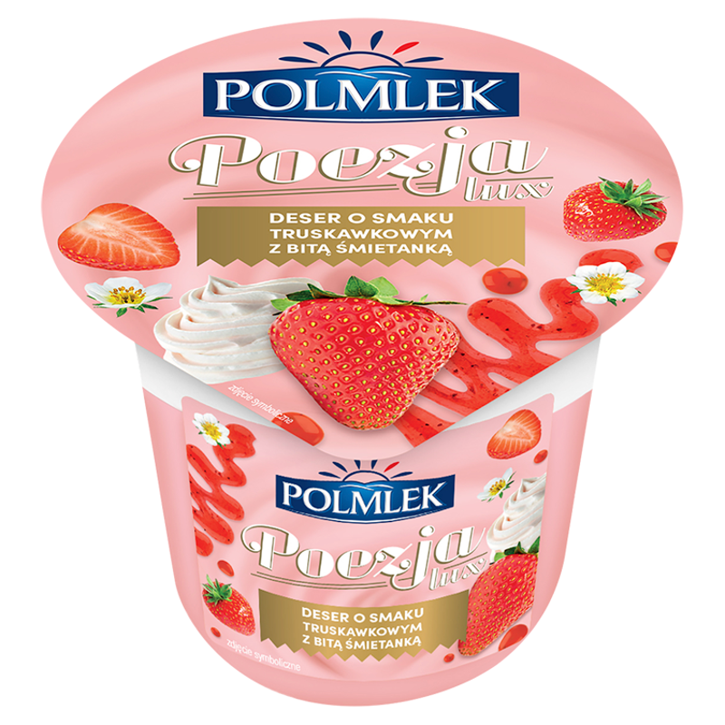 Poezja LUX Deser o smaku truskawkowym z bitą śmietanką