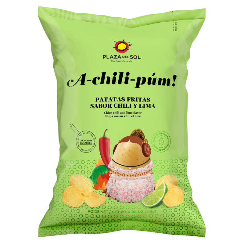 Chipsy ziemniaczane o smaku chili i limonki (bezglutenowe)