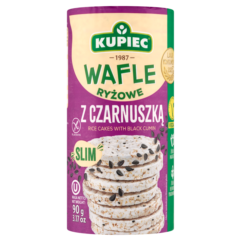 Wafle ryżowe z czarnuszką (bezglutenowe)