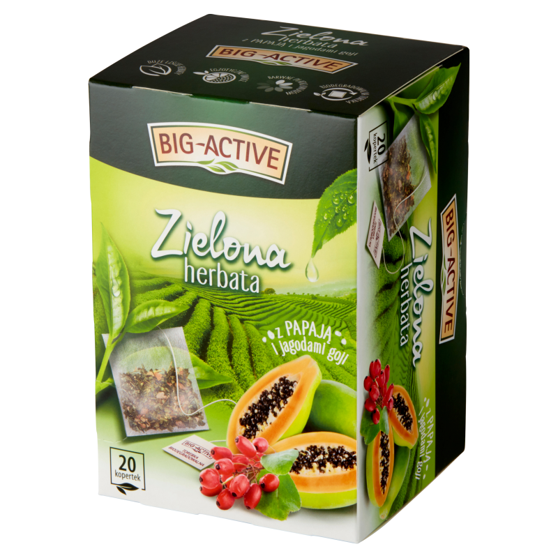 Herbata zielona z papają i jagodami goji 20 torebek (w kopertach)