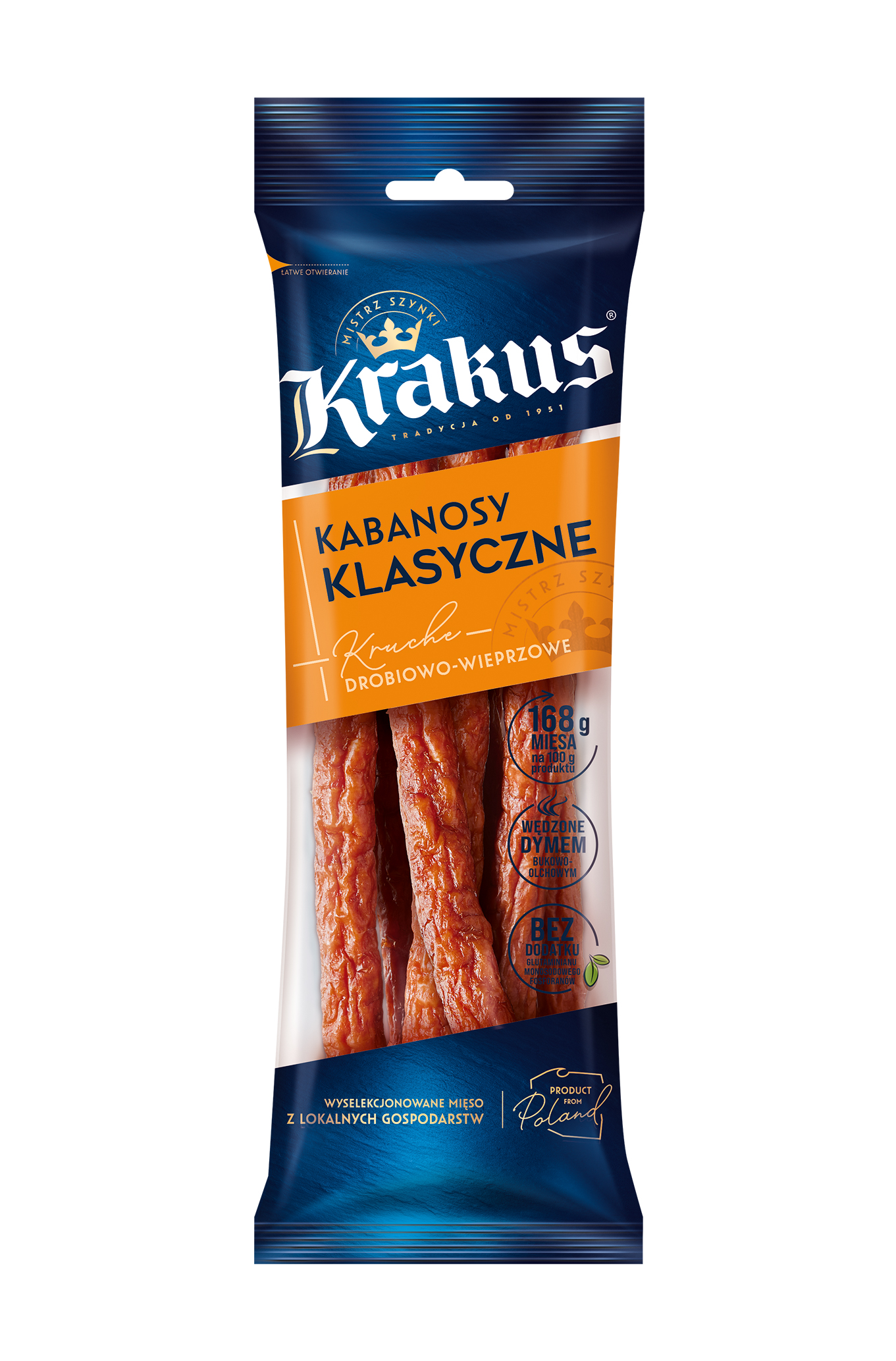 Kabanosy klasyczne drobiowo-wieprzowe