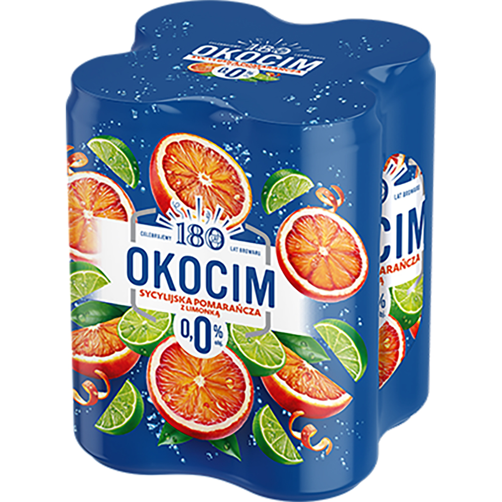 POMARAŃCZA SYCYLIJSKA z LIMONKĄ Piwo bezalkoholowe 4x500ml (puszka zwrotna)
