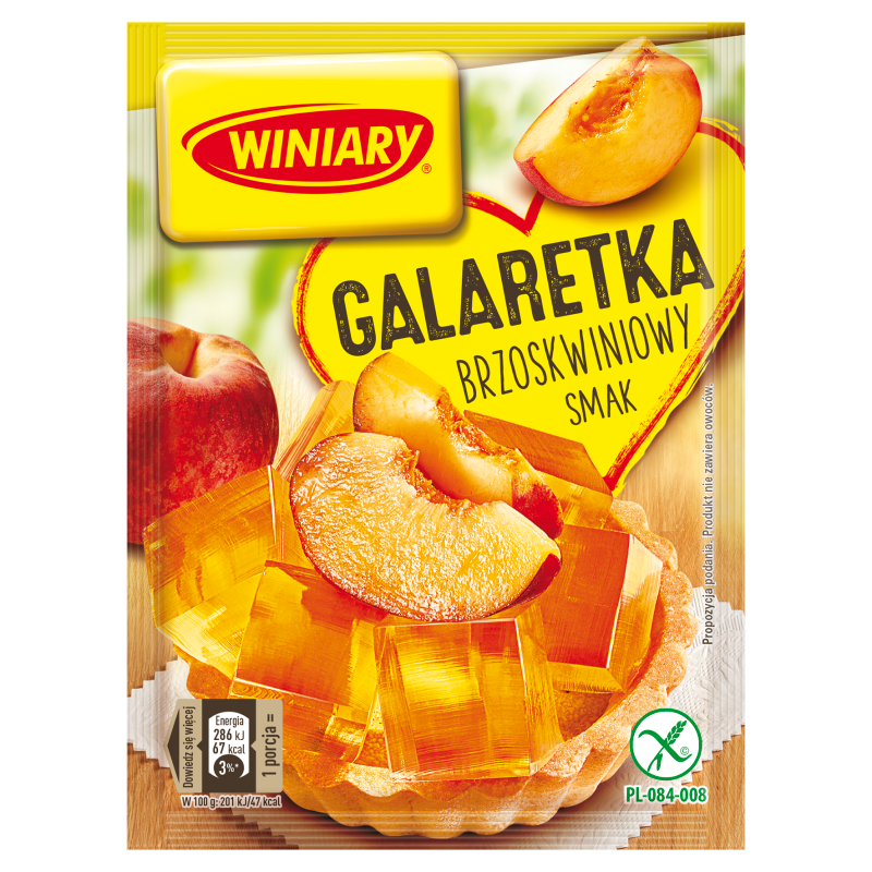 Galaretka o smaku brzoskwiniowym bezglutenowa