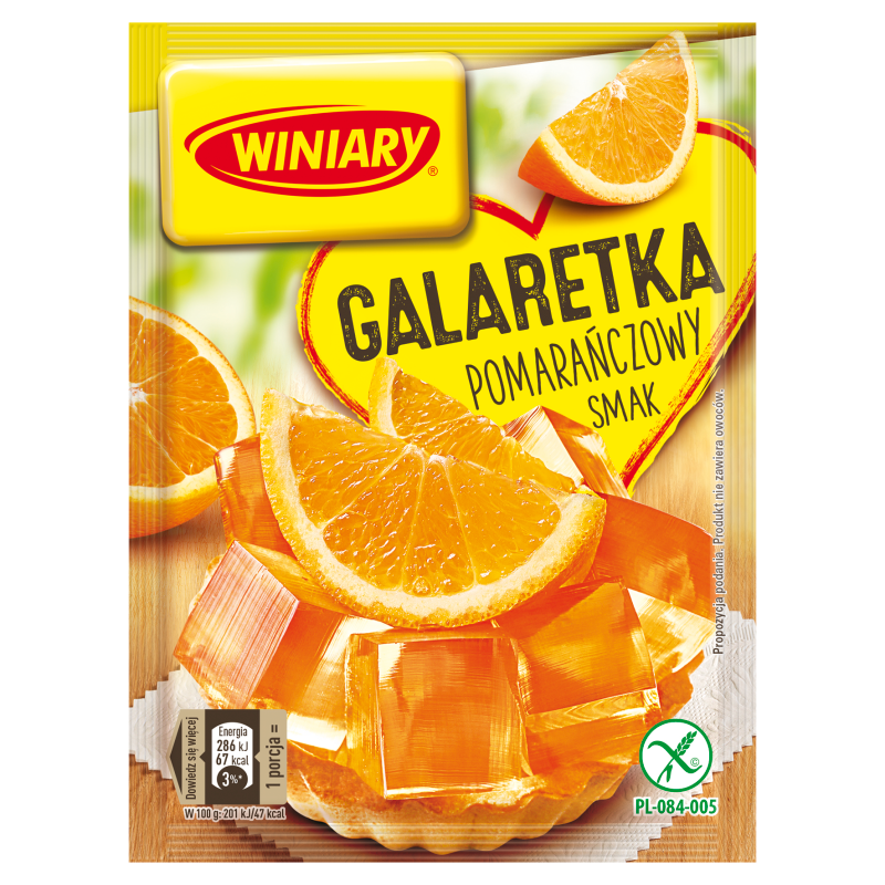 Galaretka o smaku pomarańczowym bezglutenowa