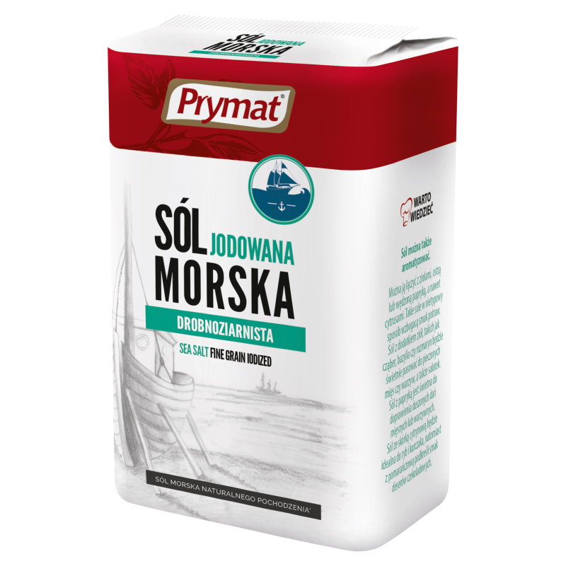 Sól morska jodowana drobnoziarnista