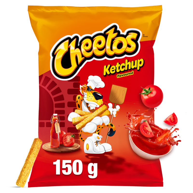 Chrupki kukurydziane o smaku ketchupowym