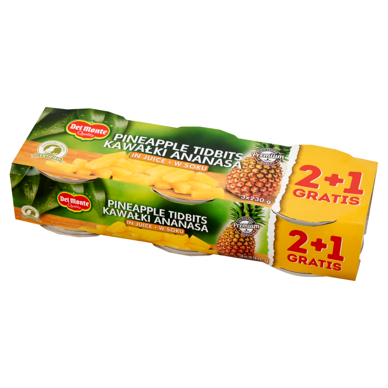 Ananasy (kawałki) w soku 3-pack (3x230g) 2+1 GRATIS