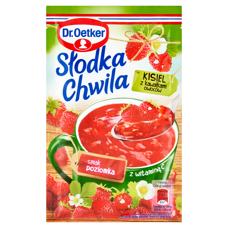 Kisiel o smaku poziomkowym