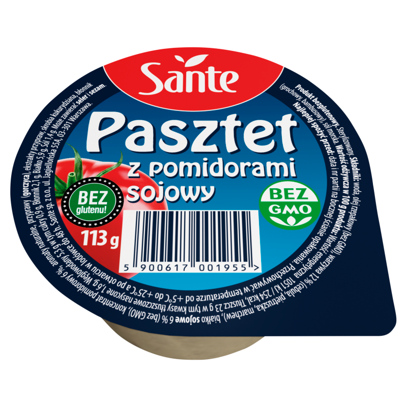 Pasztet sojowy z pomidorami bezglutenowy