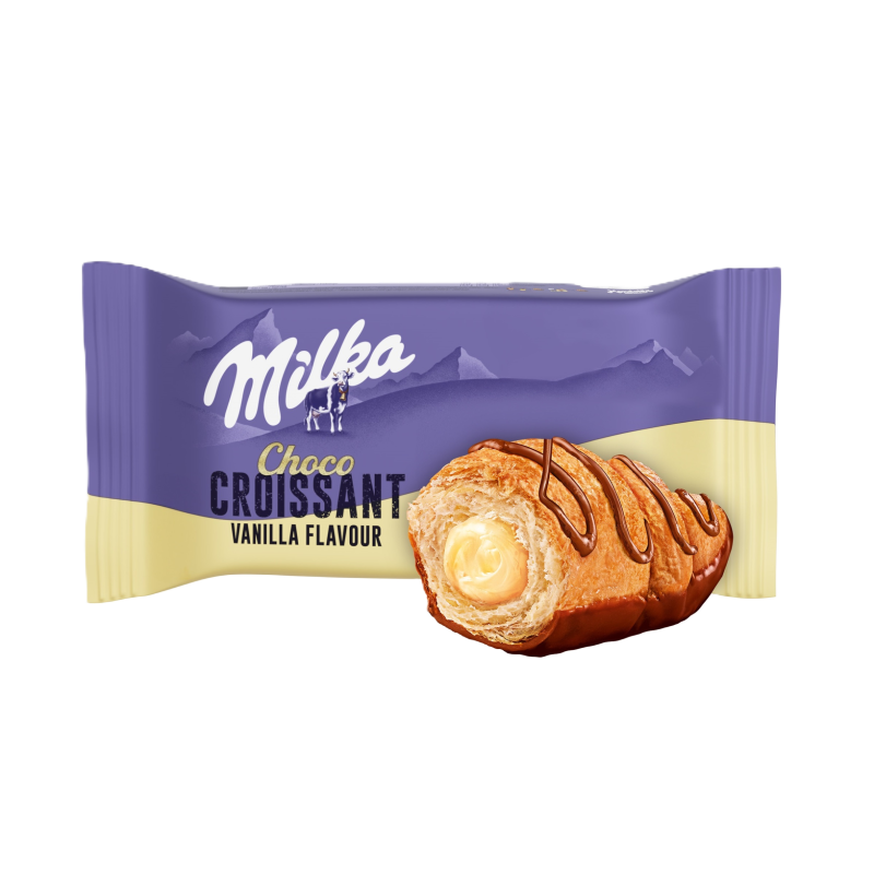 Rogalik z ciasta francuskiego z nadzieniem o smaku waniliowym
