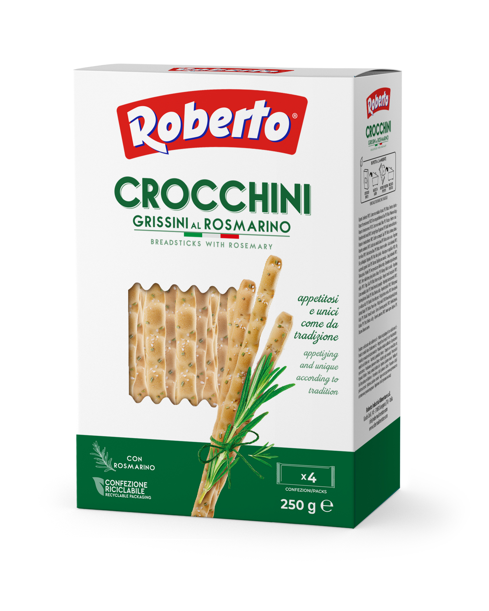 Grissini Crocchini - grube paluszki z solą i rozmarynem