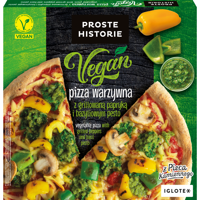 Pizza warzywna z grillowaną papryką i pesto