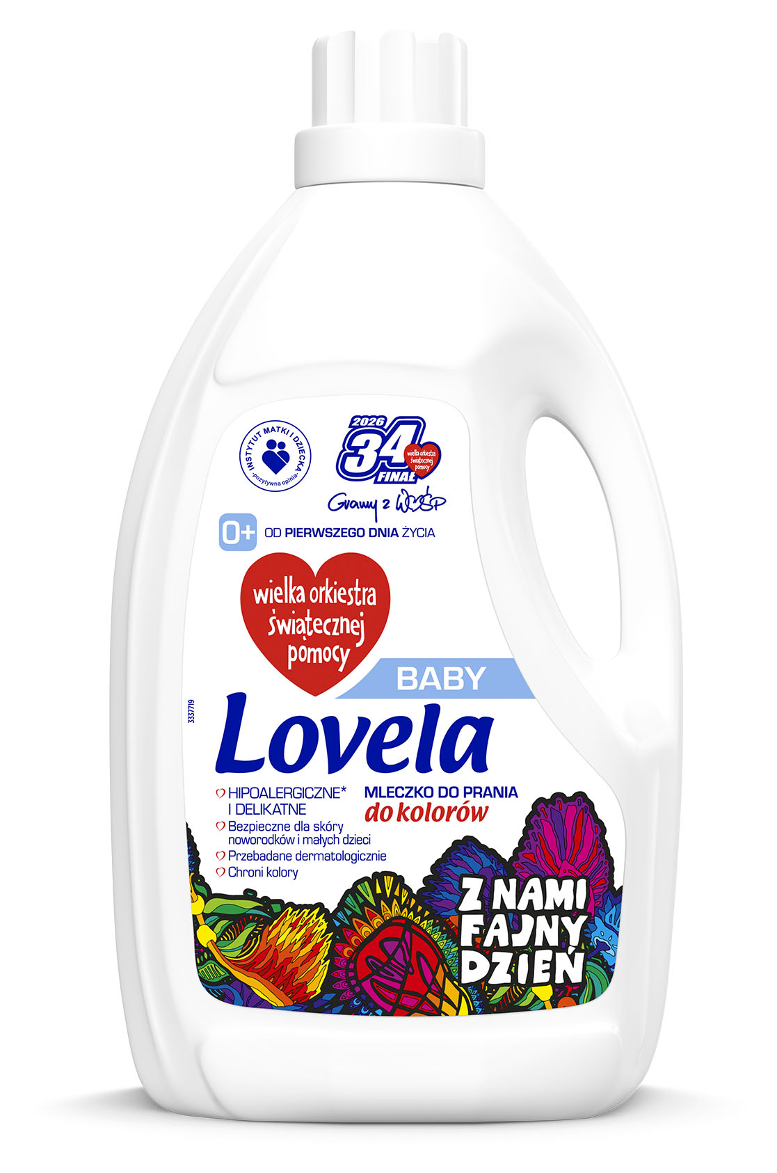 Hipoalergiczne Mleczko do prania niemowlęcych tkanin kolorowych 32 prania Baby 2900ml