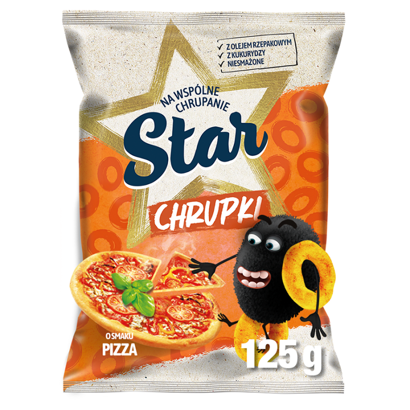 Chrupki kukurydziane o smaku pizzy