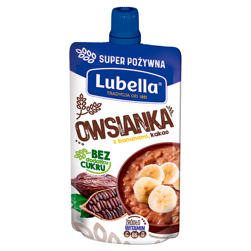 Owsianka z bananami i kakao