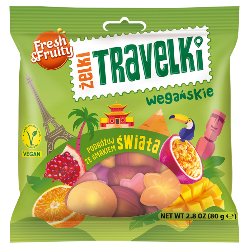 Żelki Travelki smaki świata wegańskie