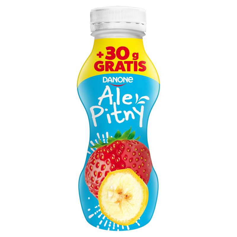 Napój mleczny o smaku truskawkowo bananowym