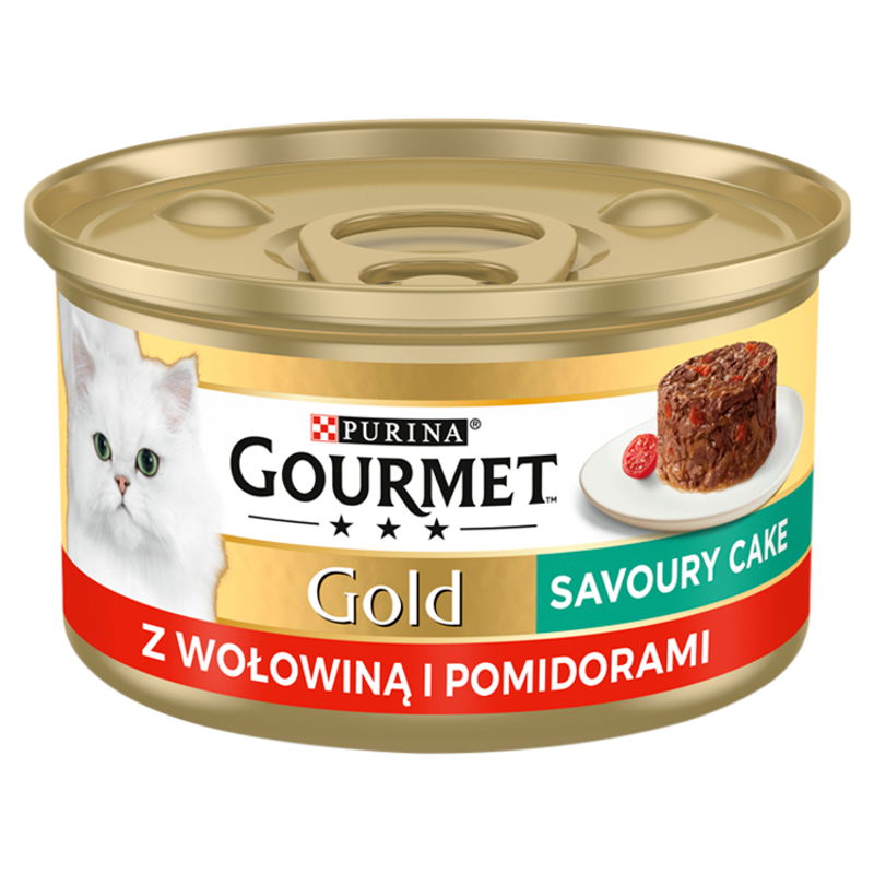 Karma dla kotów z wołowiną i pomidorami