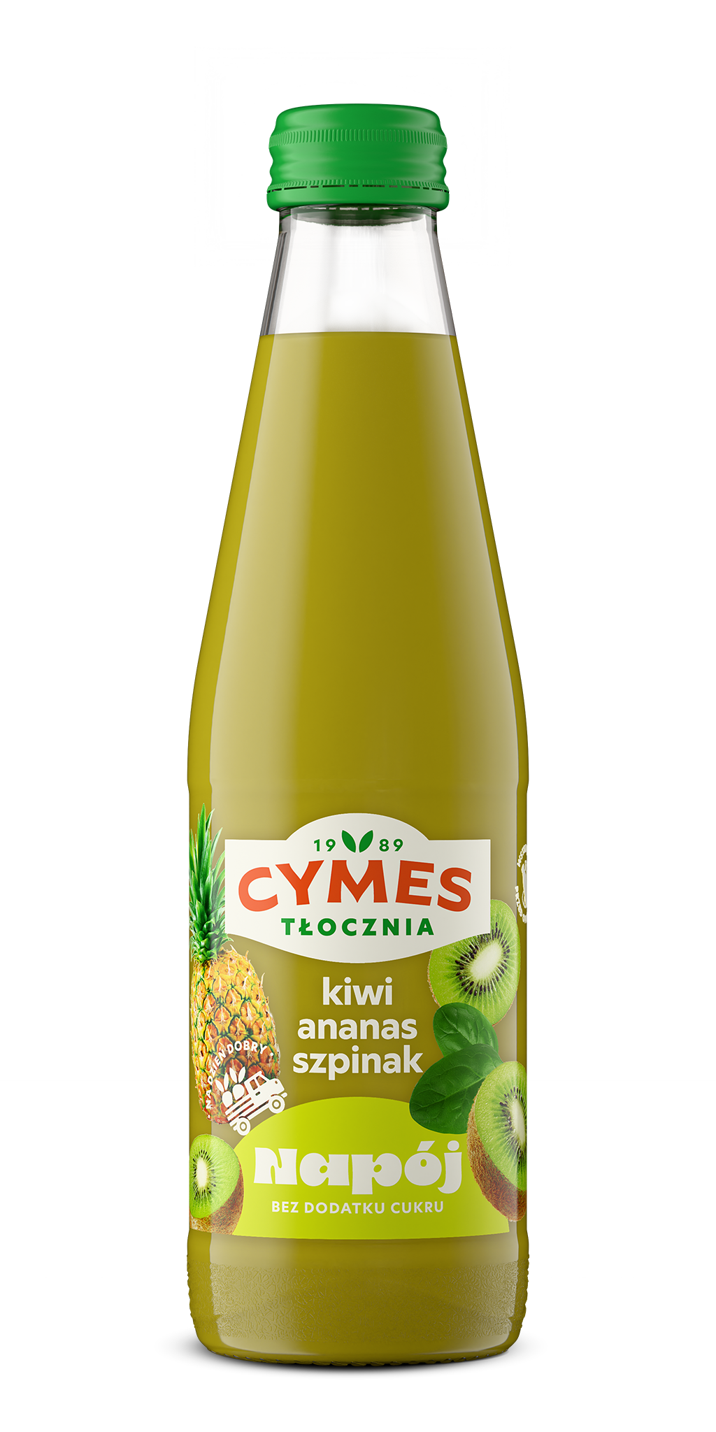 Napój ananas kiwi szpinak