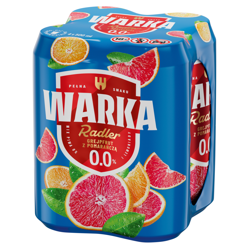 GREJPFRUT Z POMARAŃCZĄ Piwo bezalkoholowe 4x500ml (puszka zwrotna)