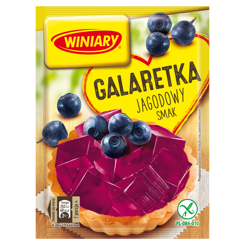Galaretka o smaku jagodowym bezglutenowa