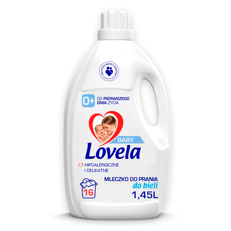 Hipoalergiczne Mleczko do prania niemowlęcych tkanin białych 16 prań Baby 1450ml