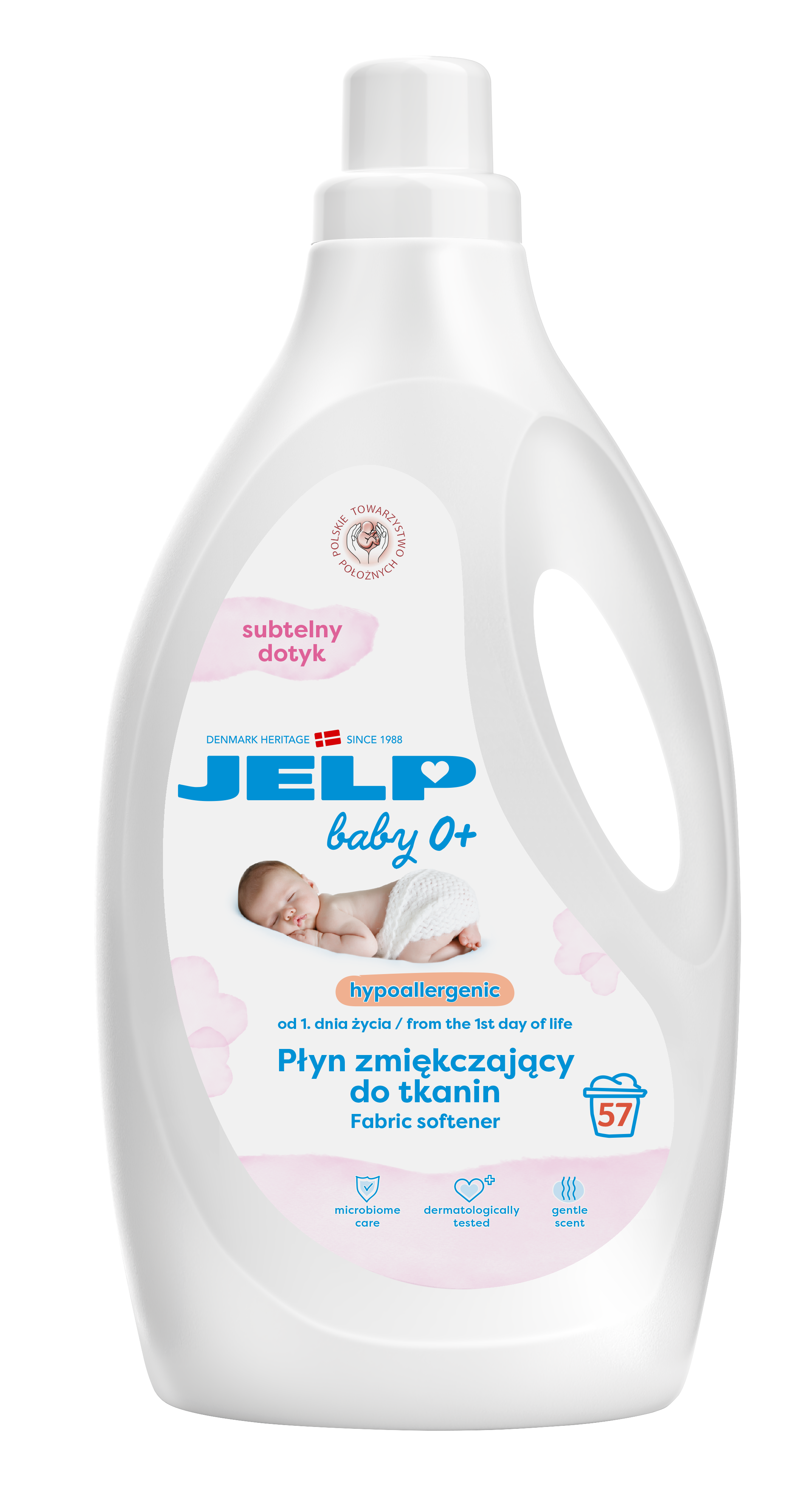 Hipoalergiczny Płyn do płukania niemowlęcych tkanin 57 prań Subtelny Dotyk 2000ml