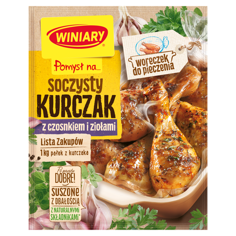 Soczystego kurczaka z czosnkiem i ziołami + WORECZEK DO PIECZENIA