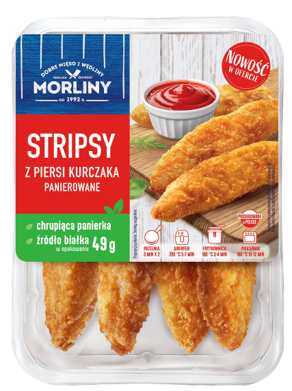 Stripsy z piersi kurczaka panierowane