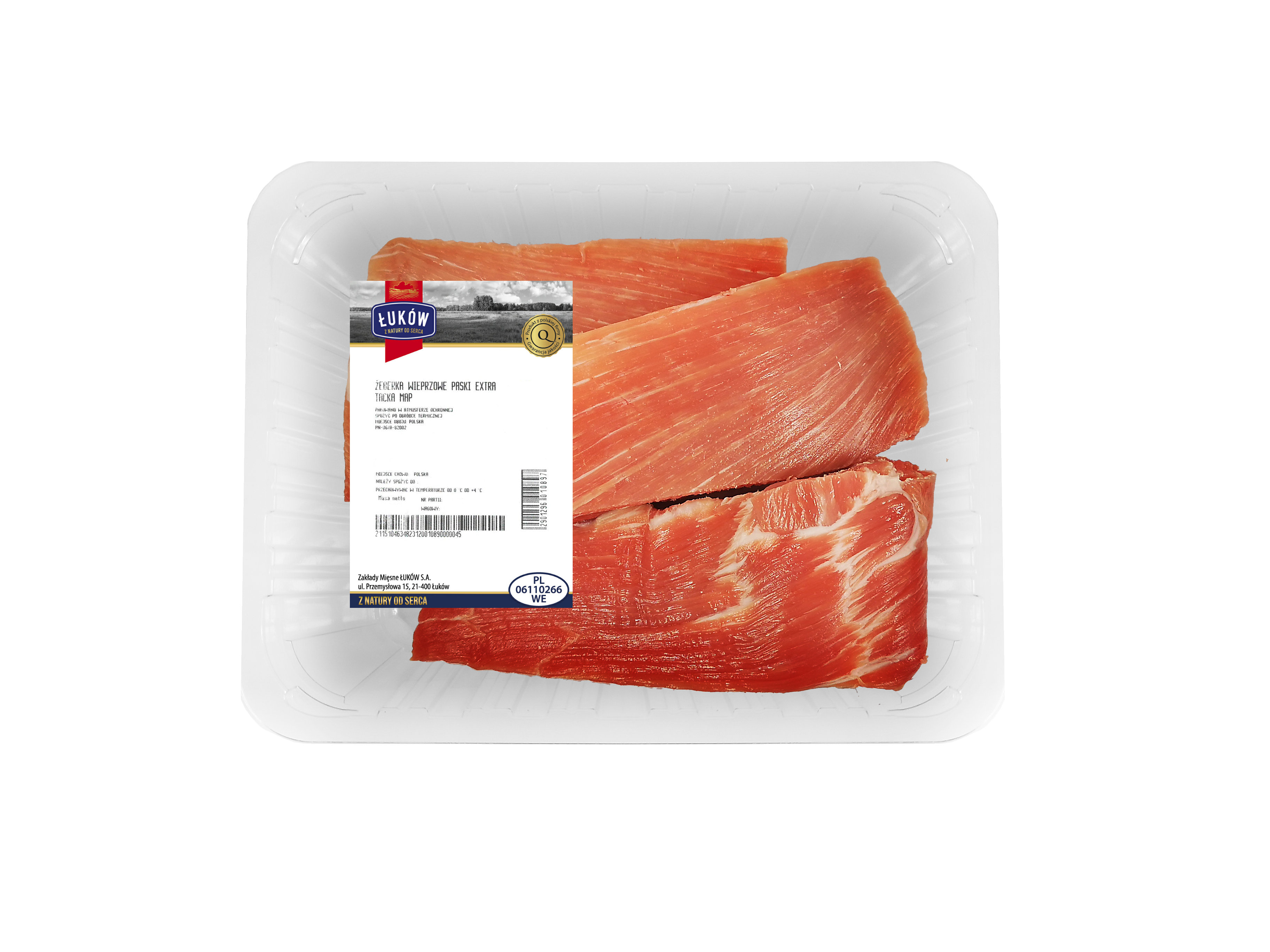 Żeberka wieprzowe paski extra (520g-780g)