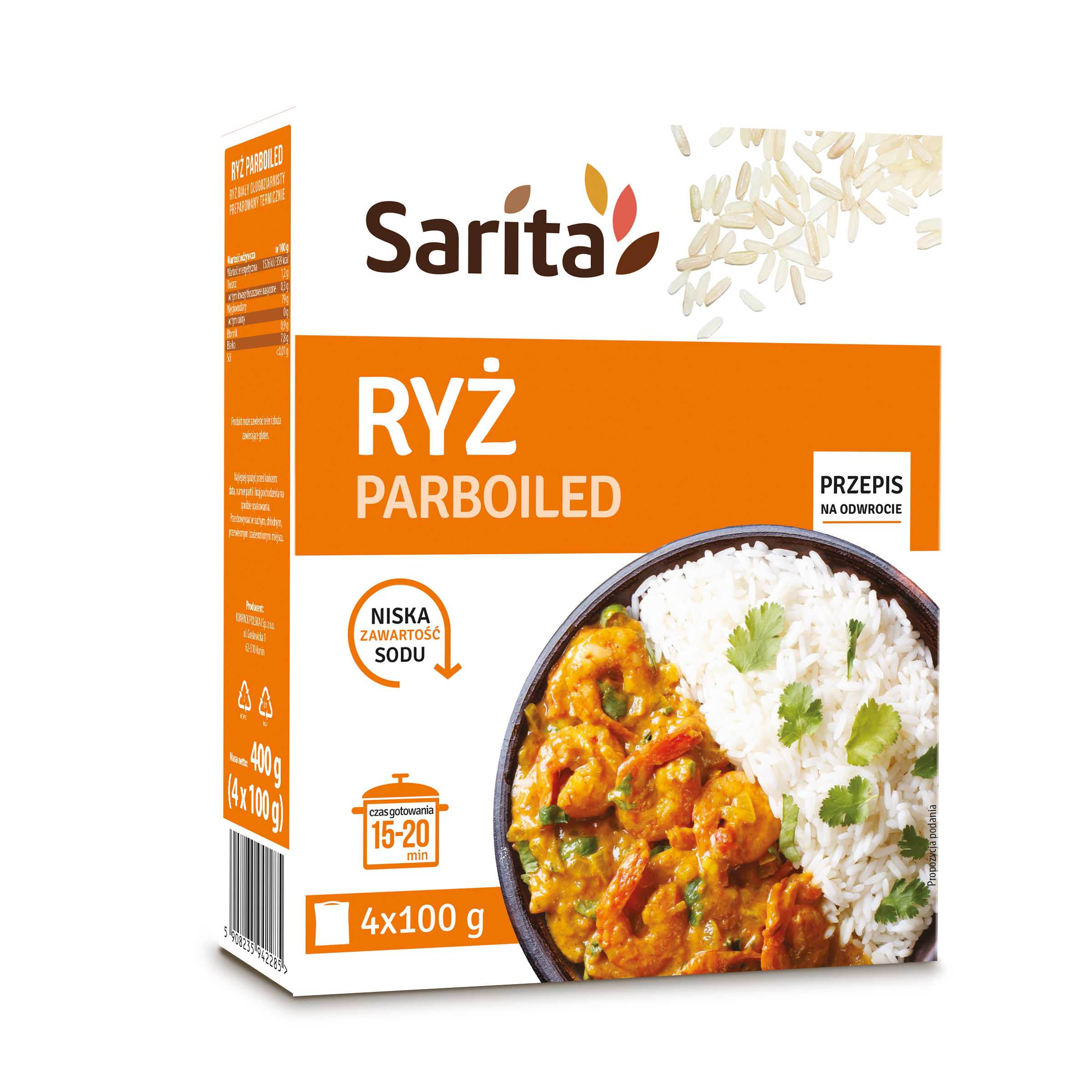 Ryż biały parboiled (4x100g)
