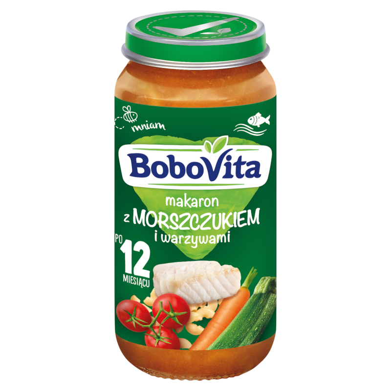 Makaron z morszczukiem i warzywami po 12 miesiącu